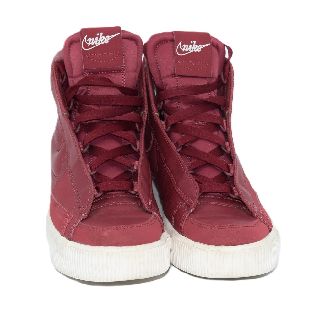 Nike Blazer Mid Rebel Women 7.5 Burgundy Wine Good High Top Zip BQ4022-602
